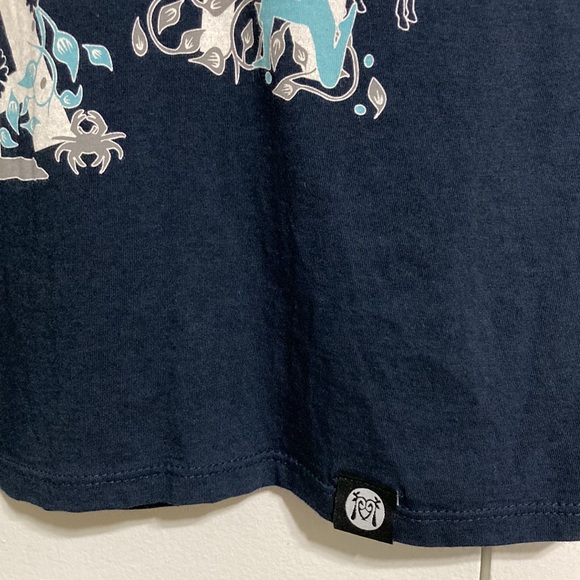 VEGAN Redefine Your Mind Activewear Blue V neck T shirt with VEGAN Graphic Small - Picture 11 of 14